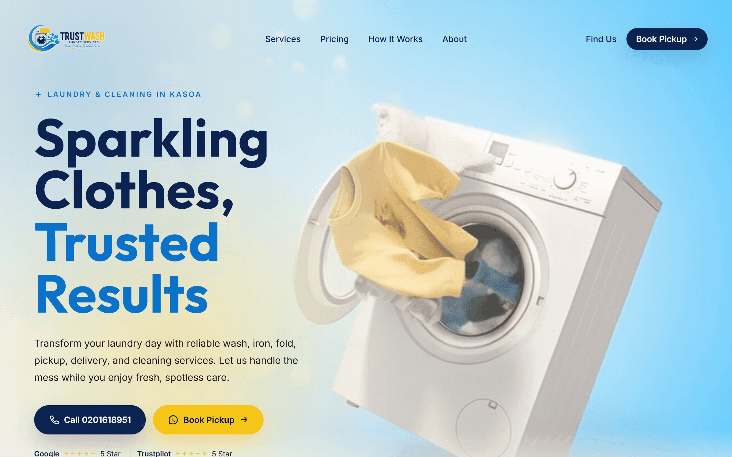 Trust Wash interface