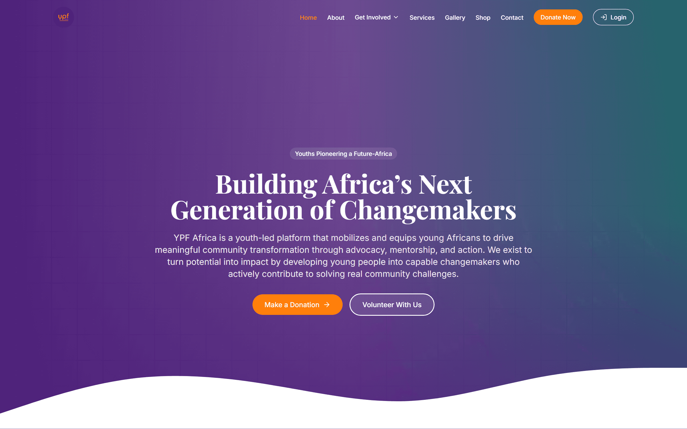 YPF Africa website, built by Gabriel