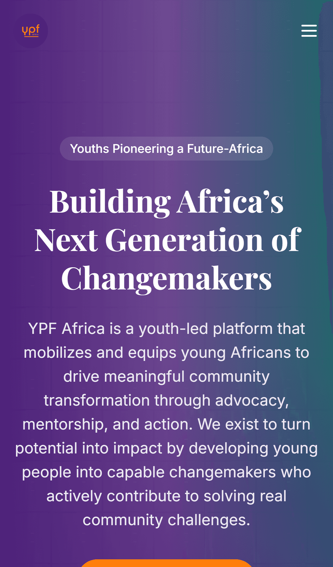 YPF Africa Website on mobile