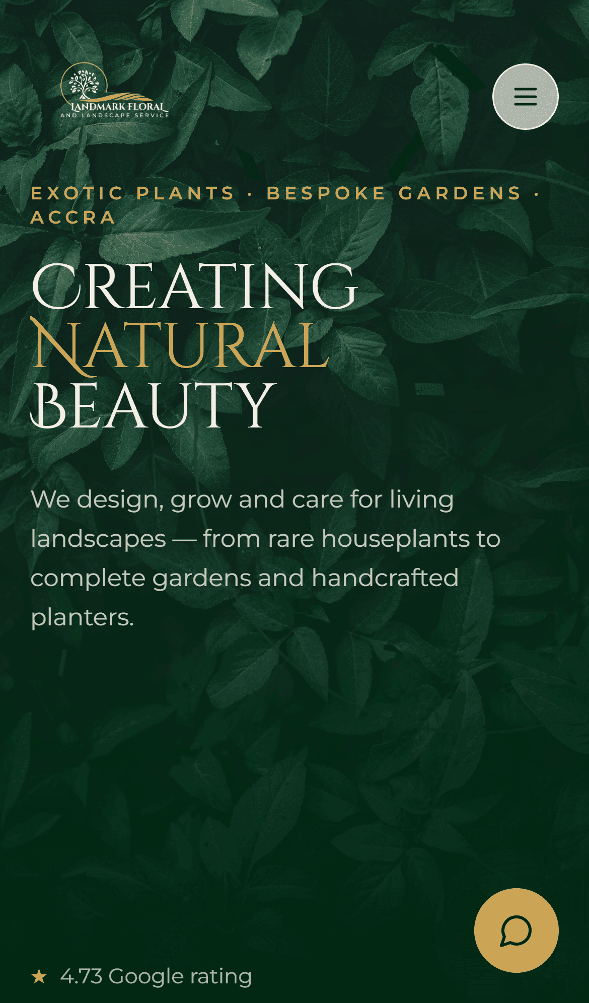 Landmark Floral on mobile